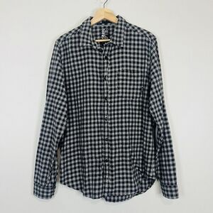 Billabong Blue Plaid Cozy Classic Flannel Button Up Large